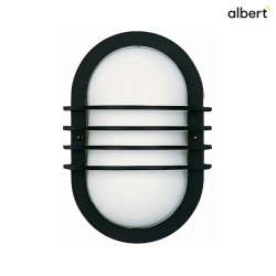 Outdoor Wall and Ceiling luminaire Type No. 6046, oval with cross braces, IP44, E27 QA55 max. 57W, cast alu, black matt