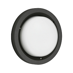 Udend�rs wall luminaire TYPE NO 6421 IP54, opal, sort d�mpbar