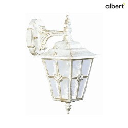 Outdoor Wall luminaire Country style Cross brace Type No. 1805, hanging on wall bracket, IP23, E27, cast alu, white-gold