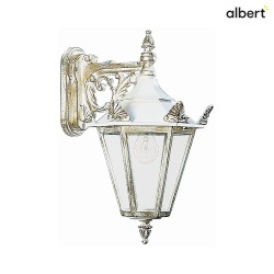 Outdoor Wall luminaire Country style Type No. 1807, hanging with bracket, IP23, E27 QA55 max. 57W, cast alu, white-gold