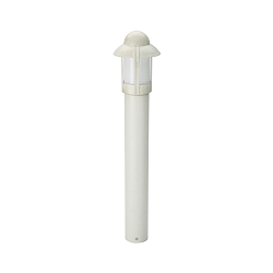 Pullertlampe Landstil Natvagt Type nr. 2025, IP44, højde 90cm, E27 QA55 maks. 57W, Støbt aluminium / Opalglas, hvid-guld