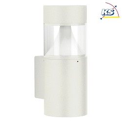 LED Outdoor Wall luminaire Type No. 0275, 9W 1000lm, IP54 IK08, 9W 3000K 1000lm, glass clear with opal inner cone, white