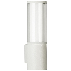 Udendørs Væglampe Type nr. 0311, IP44, E27 maks. 20W (LED), rustfrit stål / Akrylglas + Opalglas inde, hvid