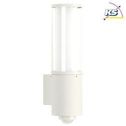 Outdoor Wall luminaire Type No. 0311 with motion sensor (Type No. 0320), IP44, E27 max. 20W (LED), stainless steel, white