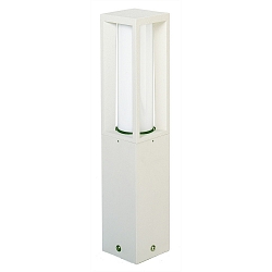 Sokkellampe Type nr. 0508, IP44, højde 50cm, E27 maks. 20W (LED), Støbt aluminium / Opalglas, hvid