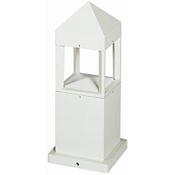Udendørs Sokkellampe Type nr. 0523, IP44, højde 37cm, R7s QT-DE maks. 80W, Støbt aluminium / Opalglas, hvid