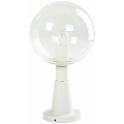 Sokkellampe Type nr. 0538, med glasKugle Ø 25cm, E27, hvid / Klar glas