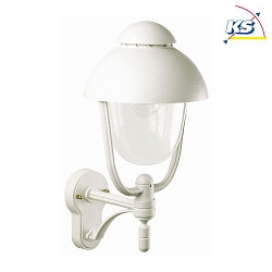 Outdoor Wall luminaire Country style double dome 2 Type No. 0688, IP44, E27  QA55 max. 57W, cast alu / glass clear, white