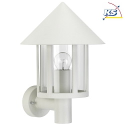 Outdoor Wall luminaire Type No. 1824, with wall bracket, IP44, E27 QA55 max. 57W, cast alu / acrylic glass clear, white