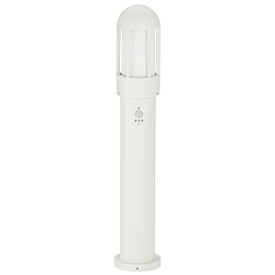 Pullertlampe Type nr. 2015 med bev�gelsesdetektor (Type 2002), IP44, 83.5cm, E27 QA55, St�bt alu / Opalglas, hvid matt