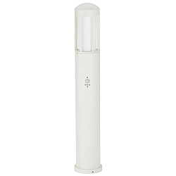 Pullertlampe Type nr. 2221 med bev�gelsesdetektor (Type 2209), IP44, 90cm, E27 QA55 maks. 57W, St�bt alu / Opalglas, hvid