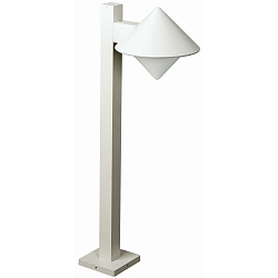 Gulvlampe Type nr. 2026, højde 90cm, IP44, E27 QA55 maks. 57W, Støbt aluminium / Opalglas, hvid