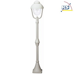 Path light Country style double dome 2 Type No. 2029, height 135cm, IP44, E27 QA55, cast alu / bubble glass clear, white