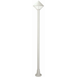 Mastlampe 1-flamme Type nr. 2032, højde 180cm, IP44, E27 QA55 maks. 57W, Støbt aluminium / Opalglas, hvid