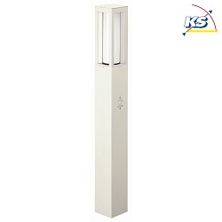 Bollard light Type No. 2066 with motion detector 90, IP44, height 90cm, E27 max. 20W (LED), cast alu / opal glass, white