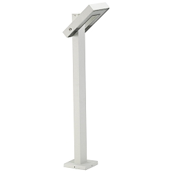 LED Pullertlampe Type nr. 2091, IP54, højde 90cm, 16W 3000K 1600lm, svingbar 120°, Støbt aluminium / satin glas, hvid