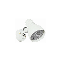Udend�rs V�gspot Type nr. 2122, IP54, E27 PAR38, maks. 120W, drejelig og svingbar, inkl. 250cm forbindelseskabel, hvid