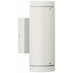 Udend�rs V�gspot Type nr. 2198 - 2-sidet, IP44, 2x GU10 PAR16 maks. 50W, stiv, St�bt aluminium / Borosilikatglas, hvid matt
