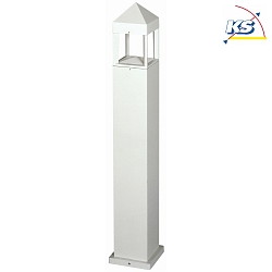 LED Bollard light Type No. 2299, IP44, 90cm, 12W 3000K 1200lm, direct / indirect, dimmable, cast alu / clear, white matt
