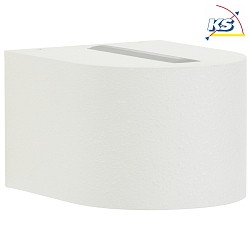 LED Outdoor Wall spot Type No. 2338 - 2-sided, tight/tight, round, IP44, 230V AC/DC,6W 3000K 660lm, lens clear, white