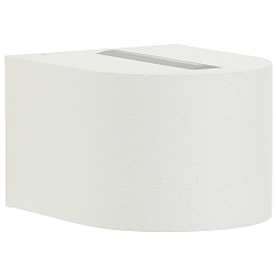 LED Outdoor Wall spot Type No. 2339 - 2-sided, tight/wide, round, IP44, 230V AC/DC, 6W 3000K 660lm, lens clear + glass, white