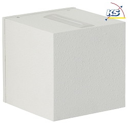 LED Outdoor Wall spot Type No. 2370 - 2-sided, tight/tight, square, IP44, 230V AC/DC, 2x 3W 3000K 330lm, lens clear, white