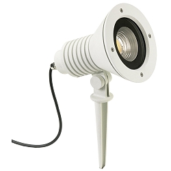 LED Jordspyd spot Type nr. 2383, IP54, 29W 3000K 4480lm 30�, drejelig og svingbar, d�mpbar, St�bt alu / glas, hvid matt