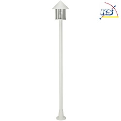Mast light Country style conical roof modern 1 flame Type No. 4127, 183cm, IP44, E27 QA55, cast alu / acrylic clear, white
