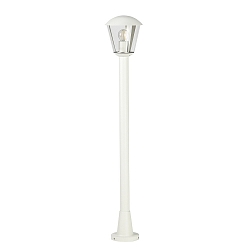 Gulvlampe Type nr. 4154, IP54, højde 117.5cm, E27 QA55 maks. 57W, aluminium / plast klar, hvid matt