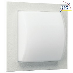 Outdoor Wall and Ceiling luminaire Type No. 6209, IP44, 26.5 x 30cm, arched, E27 QA55 max. 57W, cast alu / opal glass, white
