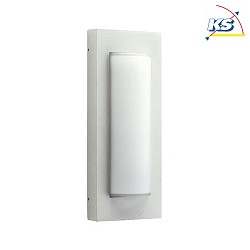 Outdoor LED Wall and Ceiling luminaire Type No. 6310, IP44, 15 x 38.5cm, arched, 16W 3000K 1600lm, cast alu, white matt