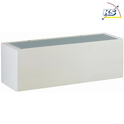 LED Outdoor Wall luminaire Type No. 6368, 2-sided, square, IP44, width 30cm, 2x 7.8W 3000K 580lm, cast alu, dimmable, white