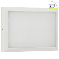 Outdoor LED Wall and Ceiling luminaire Type No. 6403, IP54 IK08, 26 x 19cm, 16W 3000K 1600lm, dimmable, white matt