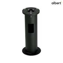 Ground piece Type No. 0011, for Pedestal and Mast lights, with  23cm flange, cast alu black