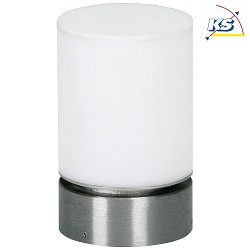 Outdoor Wall and Ceiling luminaire Type No. 0201, IP44, E27 max. 15W (ESL/LED), stainless steel matt acrylic glass opal