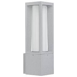 Udendørs Væglampe Type nr. 0213, IP44, E27 maks. 20W (LED), Støbt aluminium / Opalglas, sølv matt