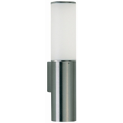 Udendørs Væglampe Type nr. 0214, rund, IP44, E27 maks. 20W (LED), rustfrit stål / Akrylglas mattiert
