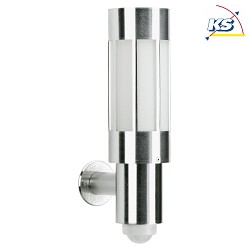 Outdoor Wall luminaire Type No. 0239 with motion detector (Type No. 0241), E27, stainless steel / opal glass