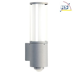 Outdoor Wall luminaire Type No. 0311, motion detector (Type No. 0320), IP44, E27 max. 20W (LED), stainless steel, silver matt