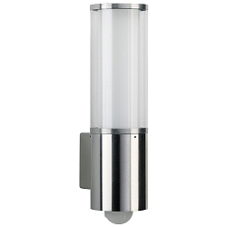 Udend�rs V�glampe Type nr. 0309, bev�gelsesdetektor (Type nr. 0322), IP44, E27 20W (LED),  rustfrit st�l