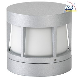 Outdoor LED Wall, Ceiling and Pillar luminaire Type No. 0326, IP54,  14cm, 10W 3000K 900lm, cast alu, dimmable, silver