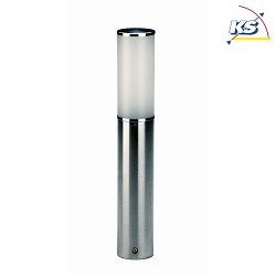 Sokkellampe Type nr. 0506, rund, IP44, hjde 50cm, E27 maks. 20W (LED), rustfrit stl / Acryglas matt