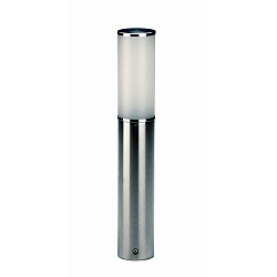 Sokkellampe Type nr. 0506, rund, IP44, højde 50cm, E27 maks. 20W (LED), rustfrit stål / Acryglas matt
