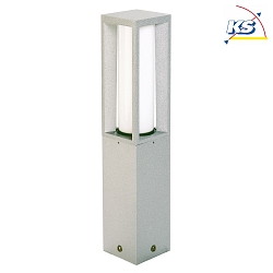 Sokkellampe Type nr. 0508, IP44, hjde 50cm, E27 maks. 20W (LED), Stbt aluminium / Opalglas, slv