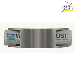 Newspaper holder Type No. 0744 for Wall letter box Type No. 0743 (ALB-690743), open on both sides, stainless steel
