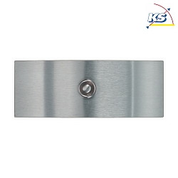 Bell plate Type No. 0759, half round, 15.5 x 6cm, single, without name tag, stainless steel matt