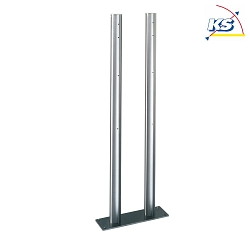 Letter box stand Type No. 0768, height 110cm, with boring for letter box and newspaper holder, stainless steel