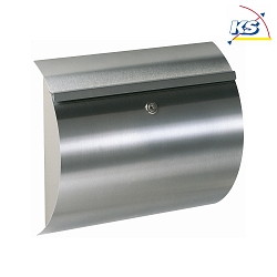 Wall letter box Type No. 0771, without newspaper holder, stainless steel, letter slot from above