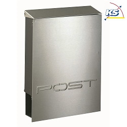 Letter box Type No. 0773 with engraving POST and newspaper holder, stainless steel / aluminum antracite