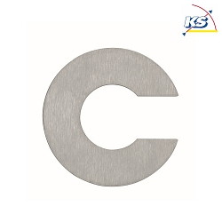 House number c, stainless steel